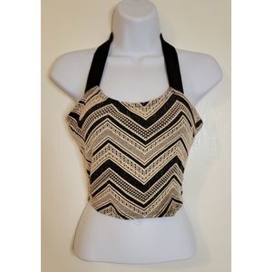 Chevron crop top, small, Charlotte Russe